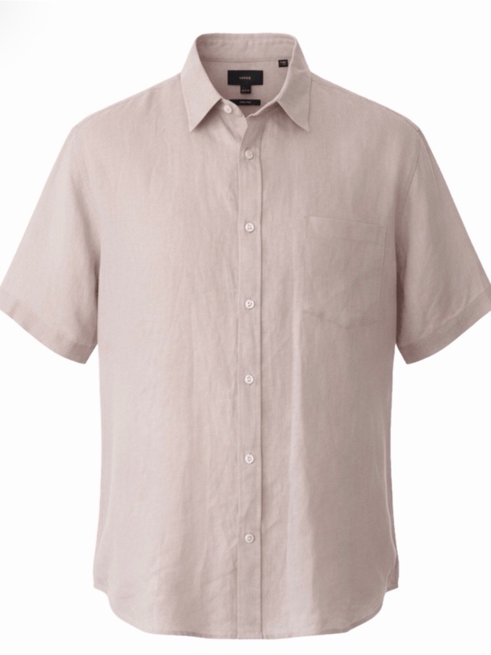 Vince Men's dusty Pink Linen Button-Down Shirt XXL